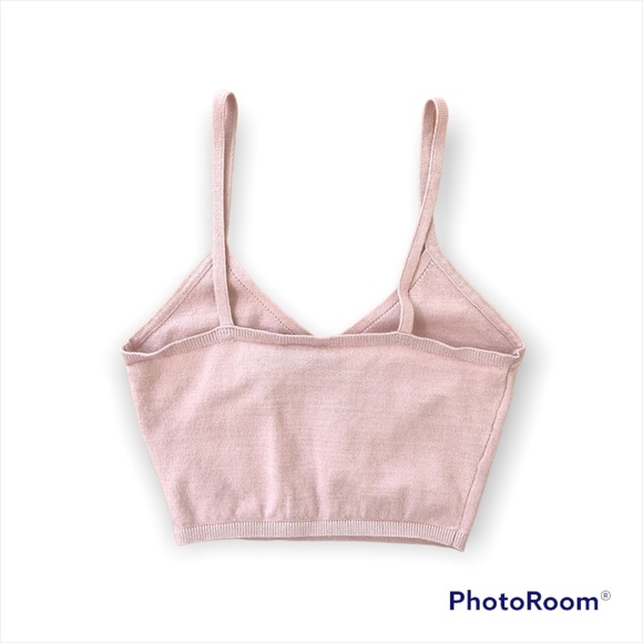 Sky and Sparrow Pink Knit Crop Tank Top - Picture 2 of 4